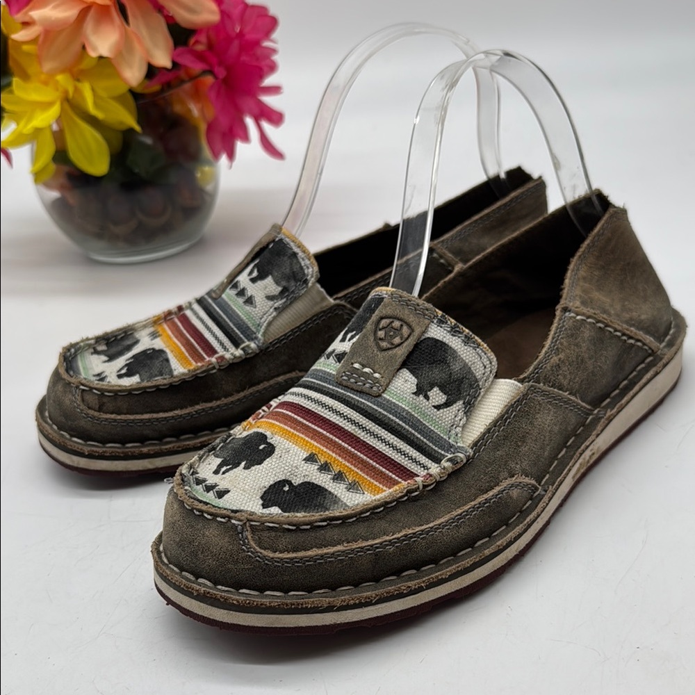 Ariat Women's Patterned Slip-On Loafers - Brown and Multicolor Size 8.5 MCL9004C